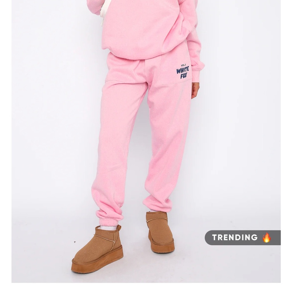 Offstage Sweatpants Posy Pink White Fox Boutique Joggers